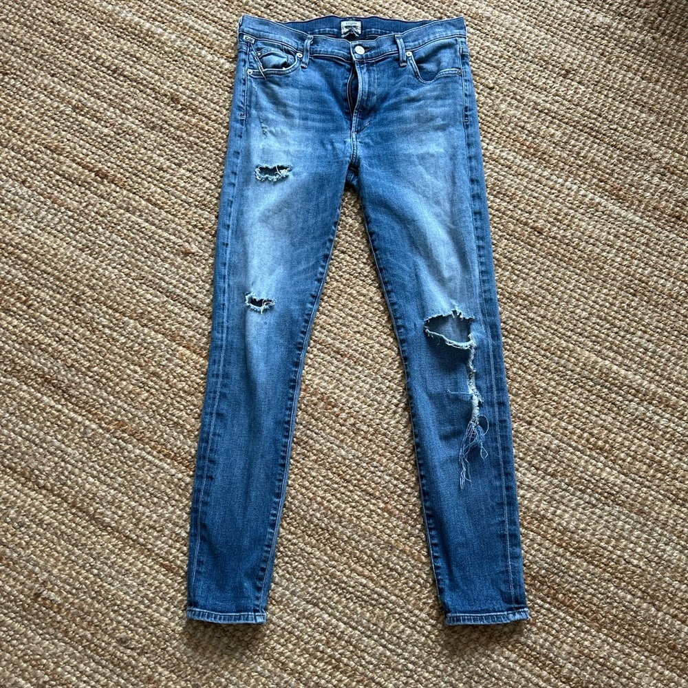 Distressed Blue Jeans - citizens of Humanity Rocket, high rise, skinny
